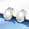 304 Stainless Steel Stud Earrings EJEW-D319-09B-P-1