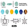 SUNNYCLUE DIY Turtle Gemstone Pendant Making Kits DIY-SC0019-06-2