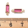 Brass Pave Glass Connector Charms KK-M102-50G-01-3