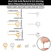 60Pcs 6 Styles 304 Stainless Steel Stud Earring Findings STAS-BBC0008-94-2