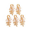 Rack Plating Brass Micro Pave Clear Cubic Zirconia Pendants KK-T060-64B-RS-1