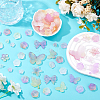 10Sets 200G Transparent Acrylic Frosted Beads FACR-HS0001-02B-4