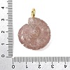 Natural Strawberry Quartz Carved Pendants G-C282-01L-3