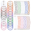 120Pcs 10 Colors Carbon Steel with PVC Wire Cord AJEW-ME0001-39-1