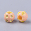 Spray Painted Acrylic Beads SACR-S303-003B-02-2