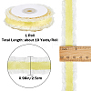 10 Yards Polyester Pleated Lace Trim OCOR-WH0080-93B-2