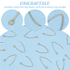 50Pcs Ion Plating(IP) 304 Stainless Steel Earring Hooks STAS-UN0058-58-4