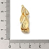 Brass with Shell Fold Over Clasps KK-H480-47G-02-3