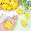 Cute Water Mink Mini Fur Chicken Pendant Bag Keychain KEYC-WH0018-77-3