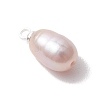 Natural Cultured Freshwater Pearl Rice Charms PALLOY-JF05078-02-4