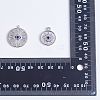 16Pcs 8 Style Eye Theme 304 Stainless Steel Rhinestone Pendants STAS-SZ0002-85P-8