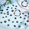 150Pcs 15 Styles Prussian Blue Opaque Acrylic Beads OACR-AR0001-31-5