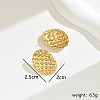 Elegant Vintage Stainless Steel Diamond Texture Square Stud Earrings Women's Party Dress PM5188-1