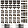 Globleland 100 Sets Iron Hinge AJEW-GL0002-39-1