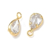 Brass with Cubic Zirconia Pendants KK-Z136-16G-01-2