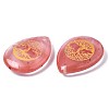 Cherry Quartz Glass Pendants G-T122-71L-4