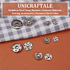 Unicraftale 75 Sets 5 Style 202 Stainless Steel Snap Buttons BUTT-UN0001-20-5