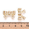 Brass Micro Pave Cubic Zirconia Beads KK-N276-11G-3