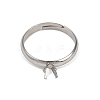 304 Stainless Steel Cuff Ring Components STAS-D372-01P-2