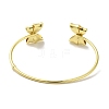 Rack Plating Brass Bowknot Open Cuff Bangles BJEW-P323-02G-3