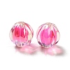 Two Tone UV Plating Rainbow Iridescent Acrylic Beads TACR-D010-05D-2