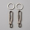 Titanium Alloy Keychains Clasps KEYC-WH0021-37-1