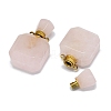 Natural Rose Quartz Perfume Bottle Pendants G-A026-10-02-3