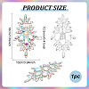 1Pc Brass Rhinestone Appliques DIY-FG0005-52A-2