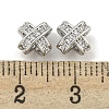 Brass with Clear Cubic Zirconia Charms KK-Q820-21P-3