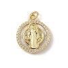 Brass Micro Pave Cubic Zirconia with Shell Pendants KK-Z115-04G-2