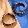 Natural Leopard Skin Jasper Beaded Stretch Bracelets for Women Men BJEW-M049-08B-2