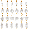 48Pcs 4 Styles ABS Plastic Imitation Pearl Pendants KK-BBC0013-91-1