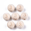 Unfinished Natural Wood European Beads WOOD-S045-141A-3-1