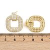 Brass Micro Pave Clear Cubic Zirconia Stud Earrings EJEW-K312-09G-5