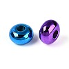 UV Plating Opaque Acrylic European Beads PACR-T017-19M-01-2