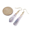 Dyed Natural Quartz Crystal Dangle Earrings EJEW-JE05487-3