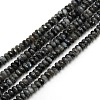 Faceted Natural Labradorite Rondelle Bead Strands G-M065-4mm-01-1