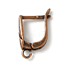 6Pcs Brass Hoop Earring Findings KK-WH0047-52R-1