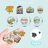 7Pcs 7 Style Outdoor Travel Word Enamel Pins JBR094A-2