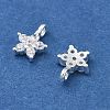 925 Sterling Silver Micro Pave Clear Cubic Zirconia Star Charms STER-D302-04B-S-2
