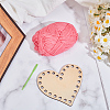 DIY Heart Wood Knitting Loom Kits DIY-CY0003-10A-4