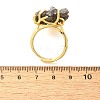 Nuggets Electroplate Natural Agate Cluster Finger Rings RJEW-K288-02G-4