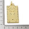 Brass Micro Pave Cubic Zirconia Pendants with Enamel KK-H458-04G-07-3