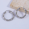 Circular Twisted Brass Hoop Earrings RP9346-1