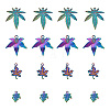 24Pcs 4 Style Rainbow Color Alloy Pendants FIND-YS0001-04-NR-2