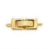 Brass Fold Over Clasps KK-I591-06G-RS-1