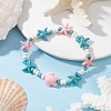 Synthetic Turquoise Beads Stretch Bracelets BJEW-JB12019-01-1