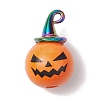 Halloween theme Wood with Alloy Pendant PALLOY-JF02657-01-2