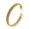 304 Stainless Steel Wire Mesh Cuff Bangles for Women LS-BJEW-D022-01A-G-2