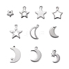 Tarnish Resistant 200Pcs 10 Style 304 Stainless Steel Charms STAS-LS0001-33P-2